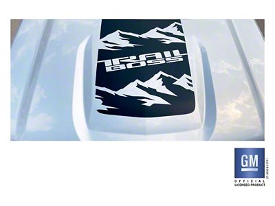 Emblems Plus Mountain Trail Boss Hood Decal; Gloss Black (19-25 Silverado 1500 Trail Boss)
