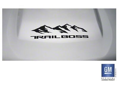 Emblems Plus Mountain Trail Boss Hood Decal; Matte Black (19-25 Silverado 1500 Trail Boss)