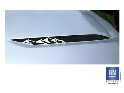 Emblems Plus Mountains Hood Spear Decals; Gloss Black (19-25 Silverado 1500)