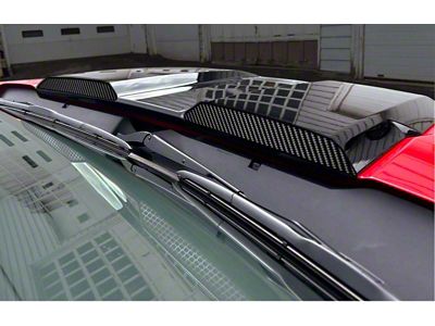 Emblems Plus Rear Hood Scoop Decals; Carbon Fiber (22-26 Silverado 1500 Trail Boss, ZR2)