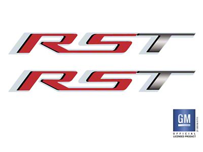Emblems Plus RST Bedside Decals; Red (19-25 Silverado 1500 RST)