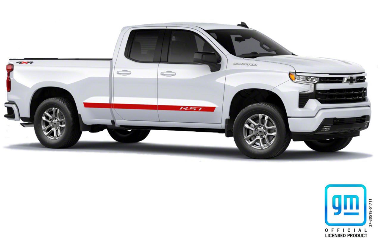 3M / Oracal 651 RST Bed Side Decal Set – Matte Black For Chevy Silverado