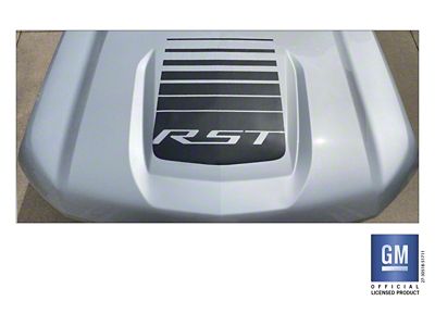 Emblems Plus RST Fade Hood Decal Graphic; Matte Black (19-25 Silverado 1500 RST)