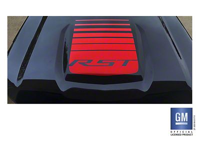 Emblems Plus RST Fade Hood Decal Graphic; Red (19-25 Silverado 1500 RST)