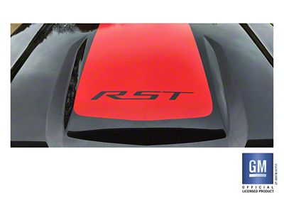 Emblems Plus RST Hood Decal; Red (19-25 Silverado 1500 RST)