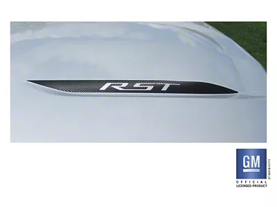 Emblems Plus RST Hood Spear Decals; Gloss Black (19-25 Silverado 1500 RST)
