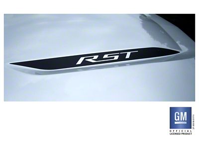 Emblems Plus RST Hood Spear Decals; Matte Black (19-25 Silverado 1500 RST)