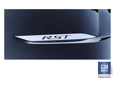 Emblems Plus RST Hood Spear Decals; Silver (19-25 Silverado 1500 RST)