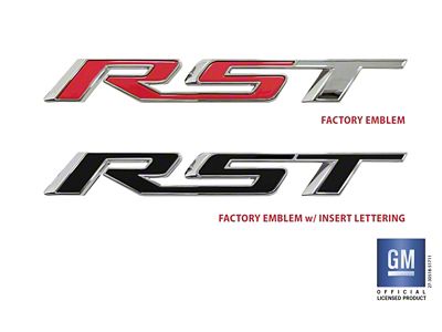 Emblems Plus RST Tailgate Emblem Insert Lettters; Gloss Black (19-25 Silverado 1500)