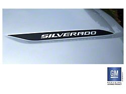 Emblems Plus Silverado Hood Spear Decals; Matte Black (19-26 Silverado 1500)