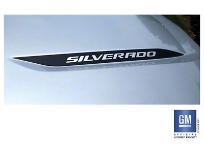 Emblems Plus Silverado Hood Spear Decals; Matte Black (19-25 Silverado 1500)