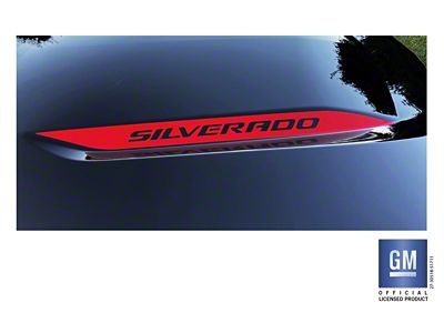 Emblems Plus Silverado Hood Spear Decals; Red (19-25 Silverado 1500)