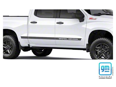 Emblems Plus TRAIL BOSS Body Side Decals; Matte Black (19-25 Silverado 1500 Double Cab, Crew Cab)