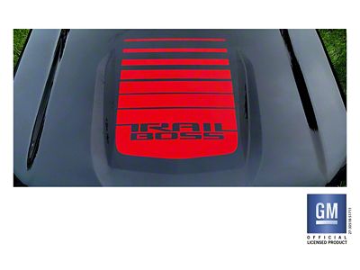 Emblems Plus Trail Boss Fade Hood Decal; Red (19-25 Silverado 1500 Trail Boss)