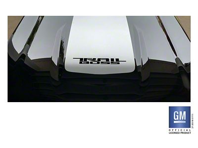 Emblems Plus TRAIL BOSS Hood Decal; Silver (19-25 Silverado 1500 Trail Boss)