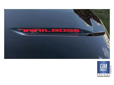 Emblems Plus Trail Boss Hood Lettering Decals; Red (19-25 Silverado 1500 Trail Boss)