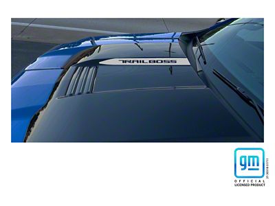 Emblems Plus TRAIL BOSS Hood Scoop Decals; Silver Metallic (22-25 Silverado 1500 Trail Boss w/ Factory Hood Scoop)