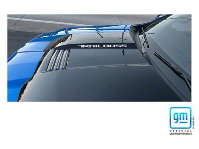 Emblems Plus TRAIL BOSS Hood Scoop Lettering Decals; Silver Metallic (22-25 Silverado 1500 Trail Boss w/ Factory Hood Scoop)