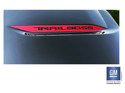 Emblems Plus TRAIL BOSS Hood Spear Decals; Red (19-25 Silverado 1500 Trail Boss)