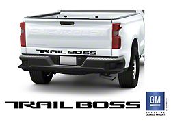 Emblems Plus TRAIL BOSS Tailgate Lettering Decals; Matte Black (19-26 Silverado 1500 Trail Boss)