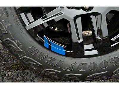 Emblems Plus Wheel Hash Mark Stripe Decals; Glacier Blue (19-26 Silverado 1500 w/ 20-Inch Trail Boss Wheels)