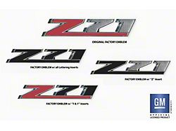 Emblems Plus Z71 Grille Emblem Insert Lettering Kit; Gloss Black (14-18 Silverado 1500)