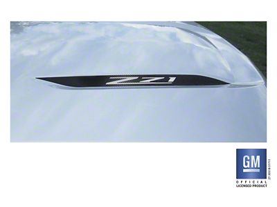 Emblems Plus Z71 Hood Spear Decals; Carbon Fiber (19-25 Silverado 1500)