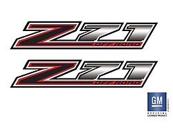 Emblems Plus Z71 Off Road Bedside Decals; Black/Red/Silver Gradient (14-18 Silverado 1500)
