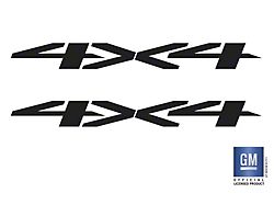 Emblems Plus 4x4 Bedside Decals; Matte Black (20-26 Silverado 2500 HD)