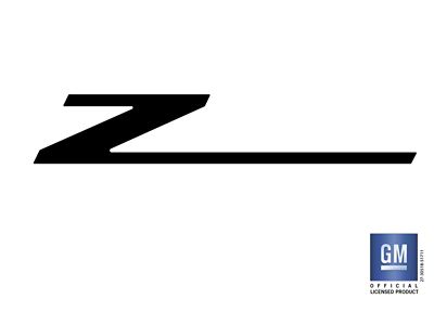 Emblems Plus Z Grille Emblem Overlay Decal; Gloss Black (15-19 Silverado 3500 HD)