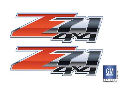Emblems Plus Z71 4x4 Bedside Decals; Red (07-14 Silverado 3500 HD)