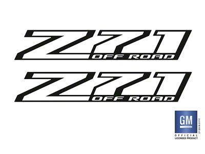 Emblems Plus Z71 Off Road Bedside Decals; Matte Black (15-19 Silverado 3500 HD)