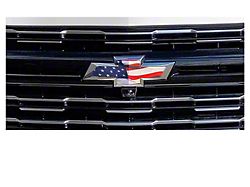 Emblems Plus Chevrolet Bowtie Grille/Liftgate Overlay Decals; American Flag (21-26 Tahoe)