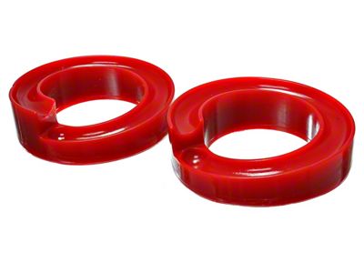 1-Inch Coil Spring Lift Isolators; Red (97-03 2WD F-150, Excluding Lightning)