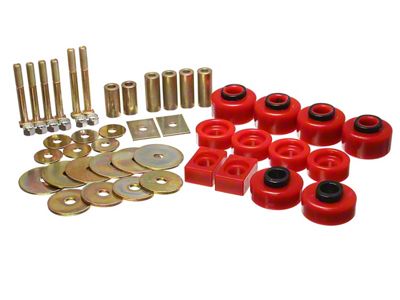 Body Cab Mount Set; Red (97-03 F-150 SuperCab)