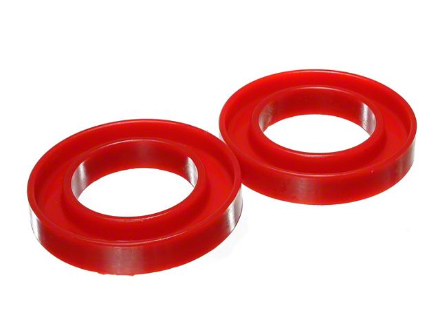 Front Coil Spring Isolators; Red (02-05 2WD RAM 1500)