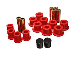 Rear Leaf Spring Bushings; Red (06-08 4WD RAM 1500 Mega Cab)