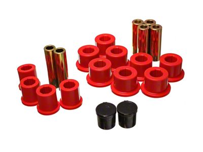 Rear Leaf Spring Bushings; Red (06-08 4WD RAM 1500 Mega Cab)