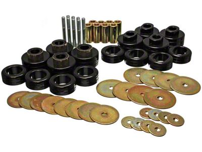 Body Mount Bushings and Hardware Kit; Black (03-05 4WD RAM 2500 Quad Cab)