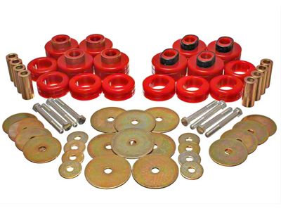 Body Mount Bushings and Hardware Kit; Red (03-05 4WD RAM 2500 Quad Cab)