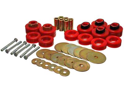 Body Mount Bushings and Hardware Kit; Red (03-05 4WD RAM 2500 Regular Cab)