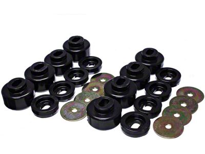 Body Mount Bushings; Black (07-10 4WD Sierra 2500 HD)