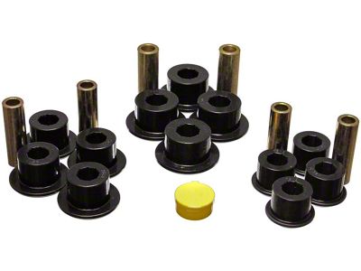 Rear Leaf Spring Bushings; Black (07-10 4WD Sierra 2500 HD)