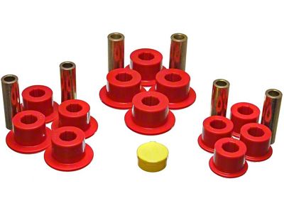 Rear Leaf Spring Bushings; Red (07-10 4WD Sierra 2500 HD)