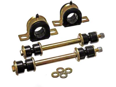 Front Sway Bar Bushings with Endlinks; 36mm; Black (07-10 4WD Sierra 3500 HD)