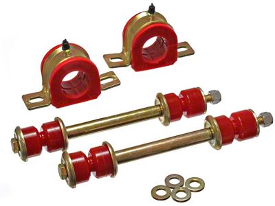 Front Sway Bar Bushings with Endlinks; 36mm; Red (07-10 4WD Sierra 3500 HD)