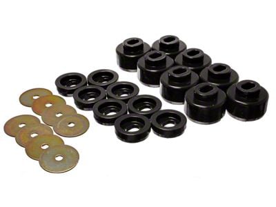 Body Cab Mount Set; Black (99-06 Silverado 1500)