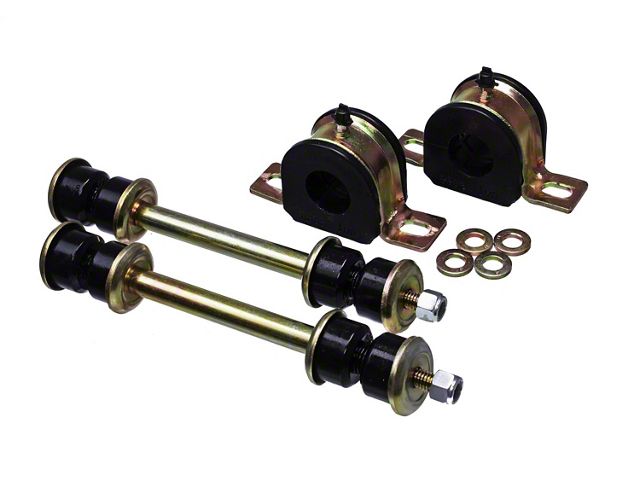 Front Sway Bar Bushings with Endlinks; 28mm; Black (99-06 Silverado 1500)