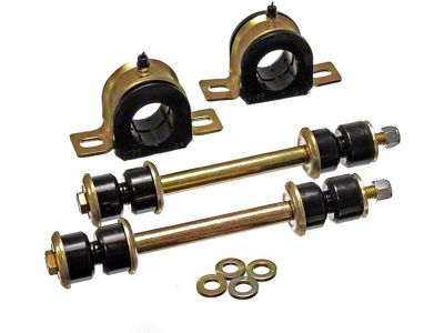 Front Sway Bar Bushings with Endlinks; 36mm; Black (07-10 4WD Silverado 2500 HD)