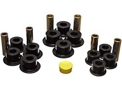 Rear Leaf Spring Bushings; Black (07-10 4WD Silverado 3500 HD)
